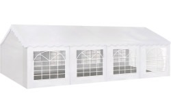 Party Tent 16x26 ft Heavy Duty Canopy Shelter for Event with Fire Retardant Roof, Sidewalls and Windows (White)